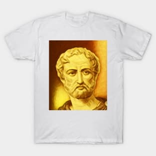 Cayo Plinio Segundo Golden Portrait | Cayo Plinio Segundo Artwork 9 T-Shirt